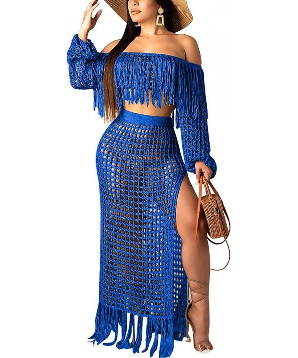 Womens Sexy Colorful Mesh See Through Hollow Party Club Beach Dress Without Belt - 938-blue - CM18SAUAHMZ $30.51-Cover-Ups