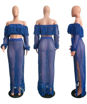 Womens Sexy Colorful Mesh See Through Hollow Party Club Beach Dress Without Belt - 938-blue - CM18SAUAHMZ $30.51-Cover-Ups