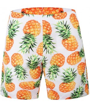 Men's 3D Print Beach Boardshorts Tropical Design Swimming Trunks - Yellow 01 - CQ18D0G0YO9 $31.62-Board Shorts