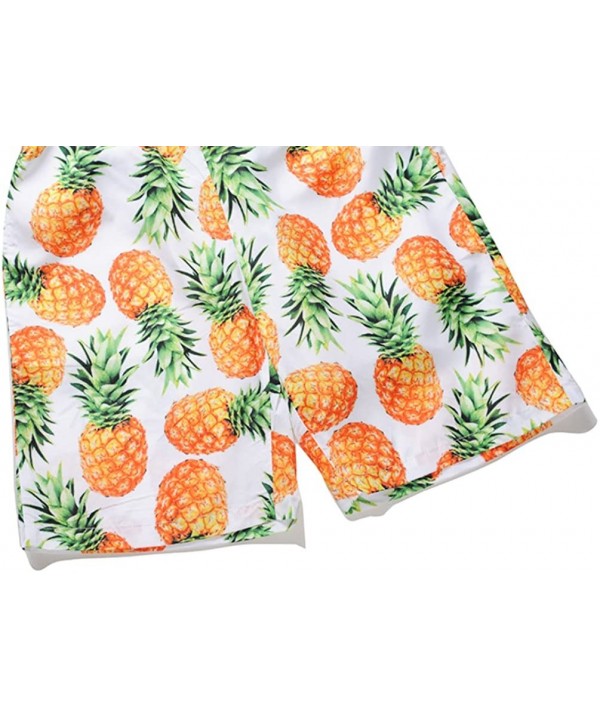 Men's 3D Print Beach Boardshorts Tropical Design Swimming Trunks - Yellow 01 - CQ18D0G0YO9 $31.62-Board Shorts