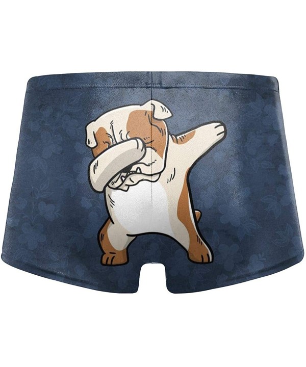 Mens Dabbing Pug Funny Swimsuits Quick Dry Boxer Shorts - Black - C818W8T55UO $23.33-Racing