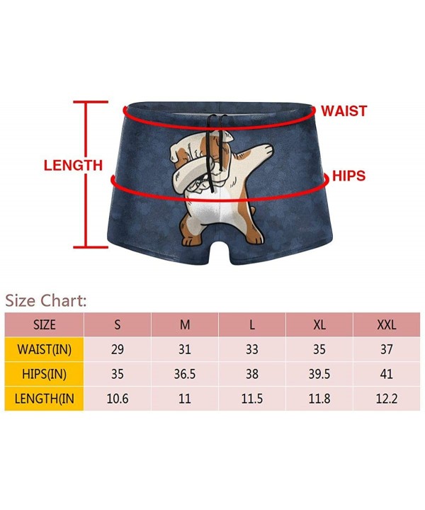 Mens Dabbing Pug Funny Swimsuits Quick Dry Boxer Shorts - Black - C818W8T55UO $23.33-Racing