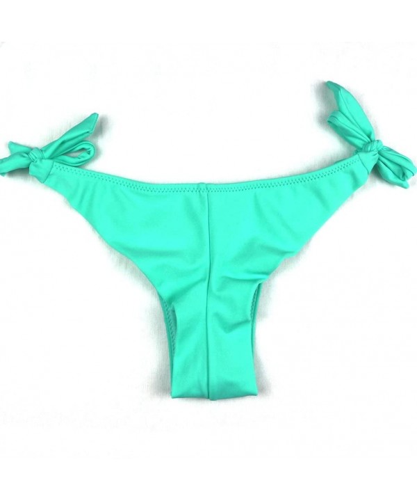 Womens Cheeky Bottom Tieside Brazilian Bikini Briefs Sweetheart Hipster - Green - C712H5VIIB1 $11.18-Tankinis