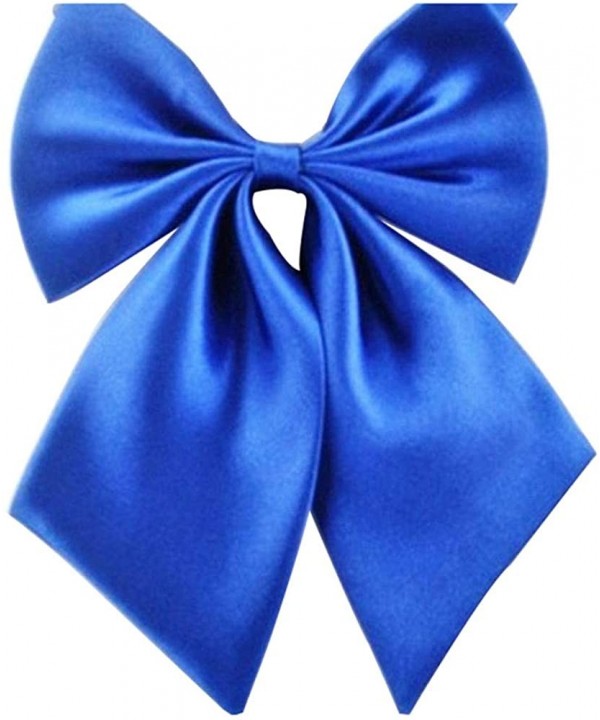 Women's Solid Color Bow Tie School Student Sailor Suit Bowknot Adjustable Ribbon - Dark Blue - CX18OTNC7Y8 $9.33-Cover-Ups