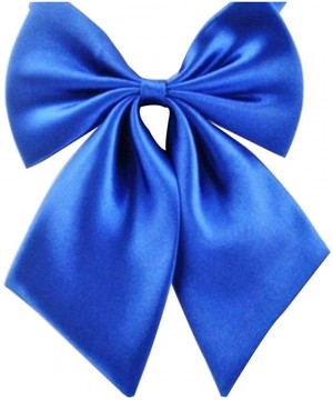 Women's Solid Color Bow Tie School Student Sailor Suit Bowknot Adjustable Ribbon - Dark Blue - CX18OTNC7Y8 $9.33-Cover-Ups