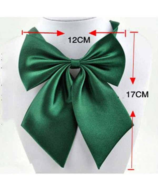 Women's Solid Color Bow Tie School Student Sailor Suit Bowknot Adjustable Ribbon - Dark Blue - CX18OTNC7Y8 $9.33-Cover-Ups