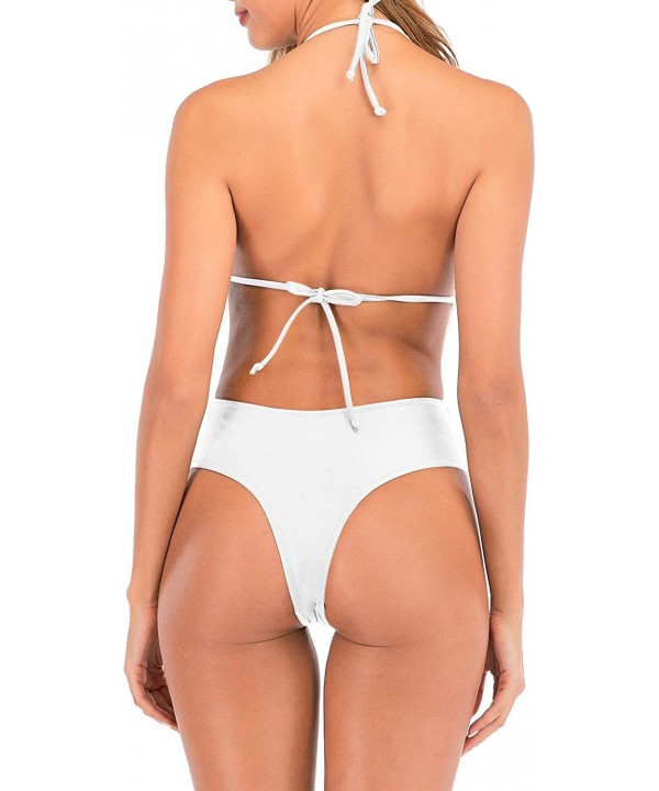 Women's One Piece Swimsuit with Built in Bra Plus Size Beach Swimwear Bathing Suit - Ivory 1 - CA193TNEAG7 $7.88-One-Pieces