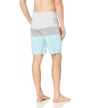 Men's Vintage Cotton/Poly Stretch Boardshort - Aqua Triple Threat - CY180QDCWG6 $20.20-Board Shorts