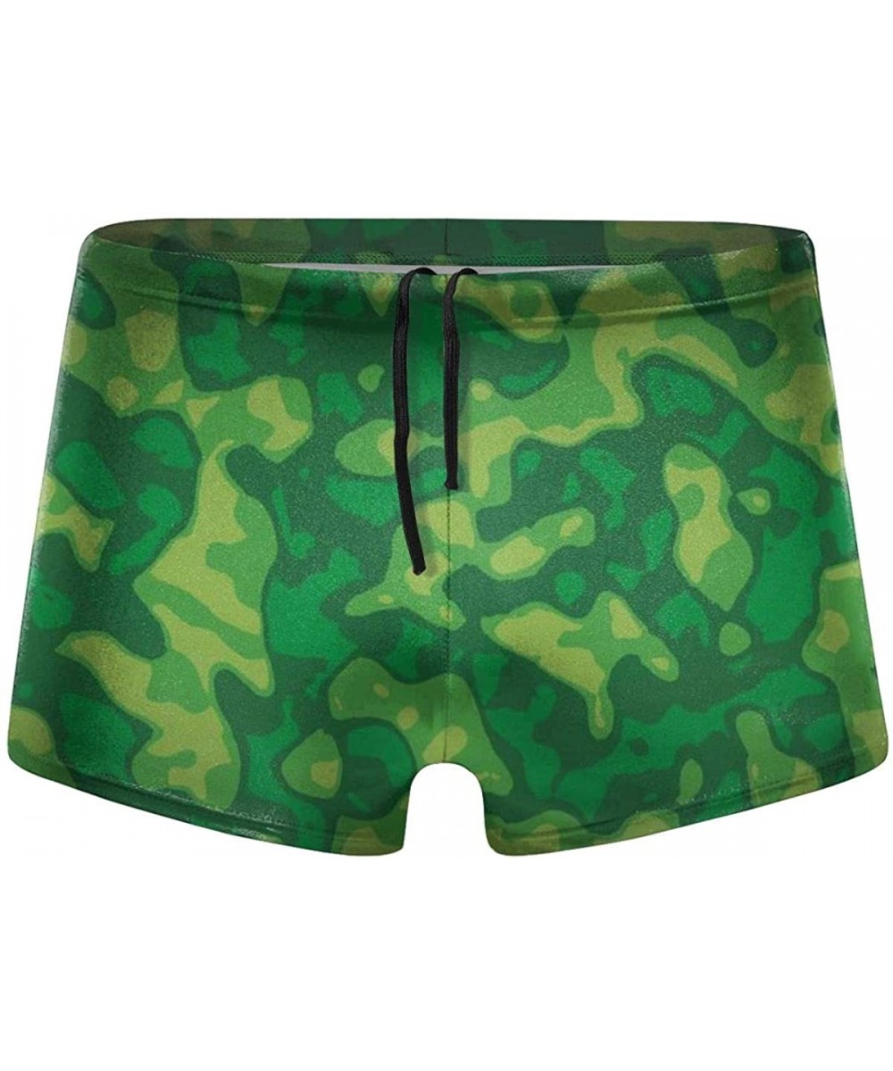 Men's Swimwear Swim Trunks Different Moon Boxer Brief Quick Dry Swimsuits Board Shorts - Camouflage Army - CK19CORD72X $19.97...