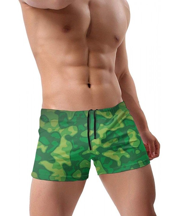 Men's Swimwear Swim Trunks Different Moon Boxer Brief Quick Dry Swimsuits Board Shorts - Camouflage Army - CK19CORD72X $19.97...