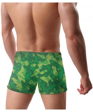 Men's Swimwear Swim Trunks Different Moon Boxer Brief Quick Dry Swimsuits Board Shorts - Camouflage Army - CK19CORD72X $19.97...