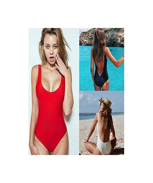 Women Two Piece Swimsuit High Waisted Off Shoulder Ruffled Bikini Set - A-red - CL194G2LM23 $18.26-Bottoms