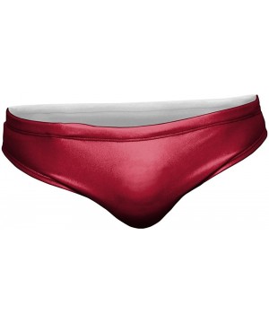 Solid Polyflex Euro Brief Fully Front and Back Lined - Crimson - CU11BL37ABX $31.48-Racing