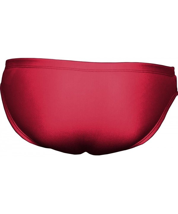 Solid Polyflex Euro Brief Fully Front and Back Lined - Crimson - CU11BL37ABX $31.48-Racing