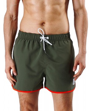 Men's Swim Trunks - Armygreen - CX18QD3G2KC $7.98-Trunks