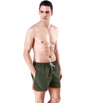 Men's Swim Trunks - Armygreen - CX18QD3G2KC $7.98-Trunks