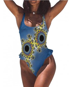 Women's Bathing Suits Fractal- Eye Symbol Art for Bridal Wedding Gift - Multi 06-one-piece Swimsuit - CV19E759GE4 $50.28-Bottoms