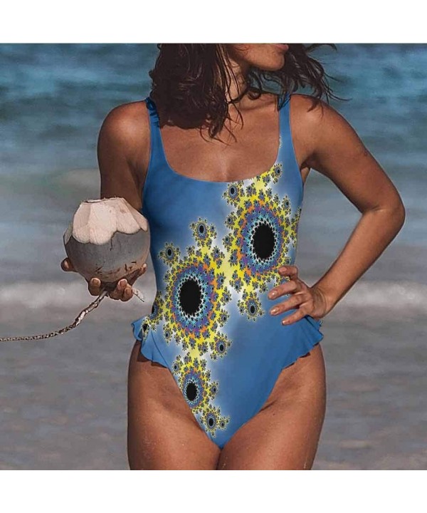 Women's Bathing Suits Fractal- Eye Symbol Art for Bridal Wedding Gift - Multi 06-one-piece Swimsuit - CV19E759GE4 $50.28-Bottoms