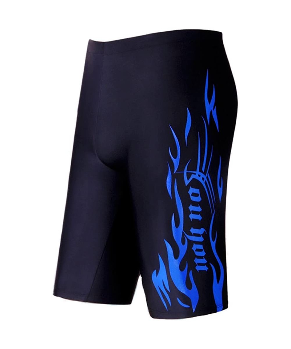 Swimwear Men's Swim Jammer Shorts - 1 Blue - CC12EBO849V $14.73-Racing