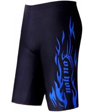 Swimwear Men's Swim Jammer Shorts - 1 Blue - CC12EBO849V $14.73-Racing