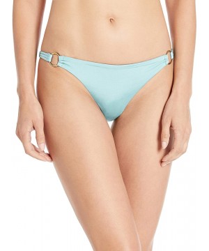 Women's Strappy Side Hipster Solid Color Bikini Bottom - Aqua - CG18SELOL5I $21.21-Tankinis