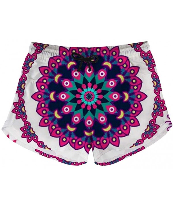 Women's Casual Swim Trunks Quick Dry Fashion Print Boardshort Beach Shorts - Mandala - C3194HGYC8X $26.07-Board Shorts