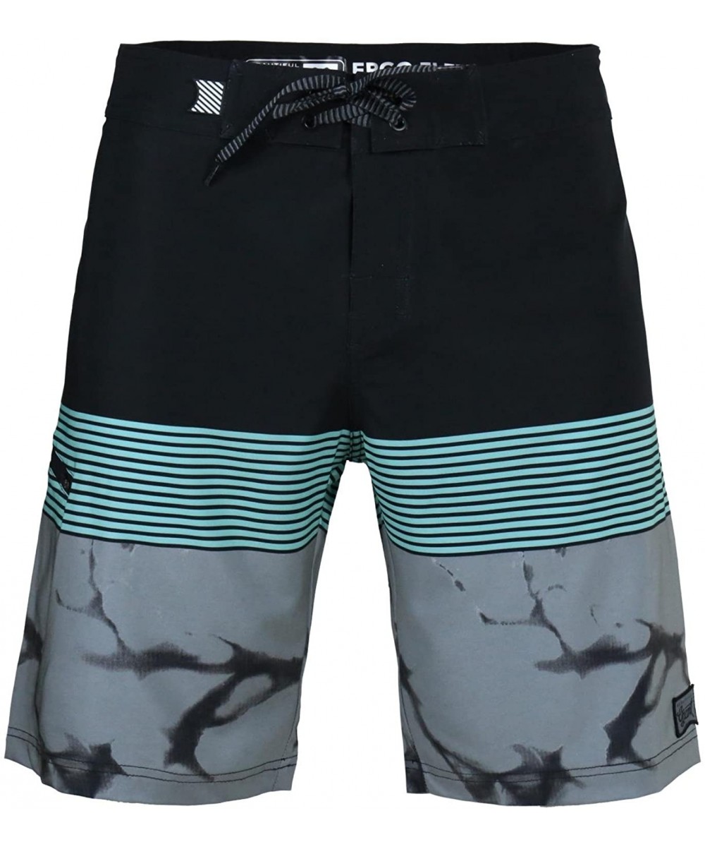 Men's Beach Vacation Swimwear Board Shorts - Marbelized-gray - CA18EYL4Y4Y $19.11-Board Shorts