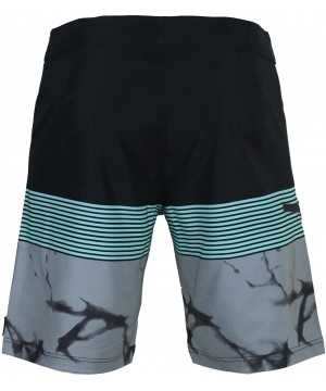 Men's Beach Vacation Swimwear Board Shorts - Marbelized-gray - CA18EYL4Y4Y $19.11-Board Shorts