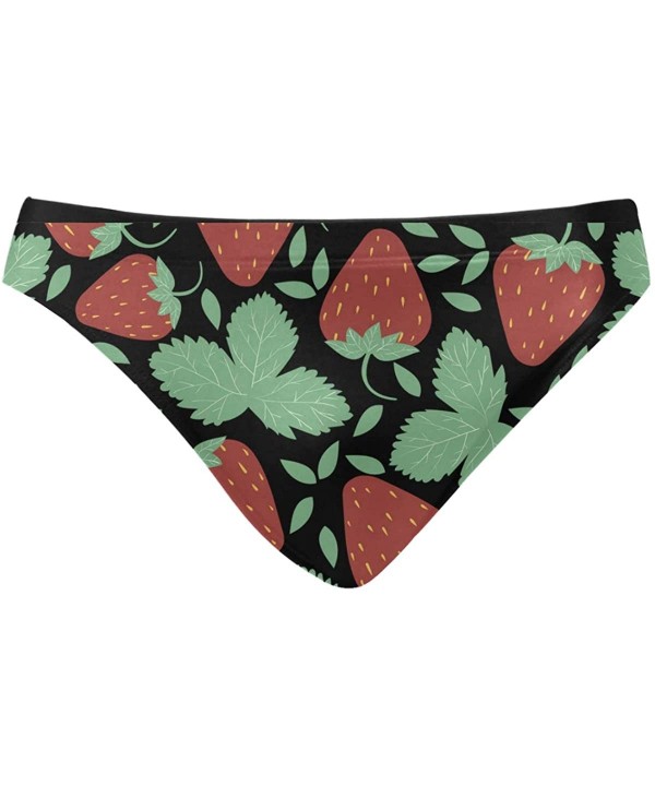 Men Swimwear Swim Bikini Briefs Welsh Red Dragon and Cymru Swimsuits Board Surf Shorts Trunks - Strawberry and Leaves - C118S...