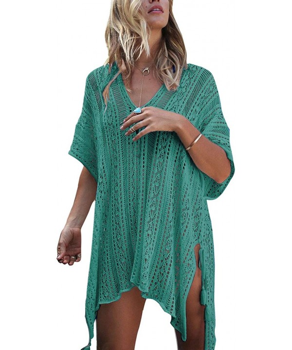 Swimsuit Cover ups for Women Loose Beach Bikini Bathing Suit Cover up - Green - C0188TEM76X $17.74-Cover-Ups