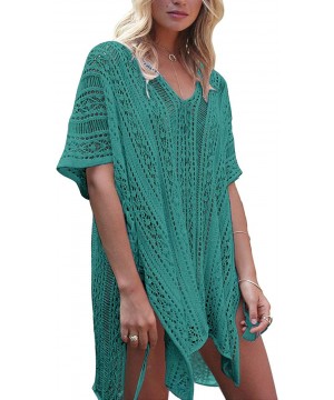 Swimsuit Cover ups for Women Loose Beach Bikini Bathing Suit Cover up - Green - C0188TEM76X $17.74-Cover-Ups