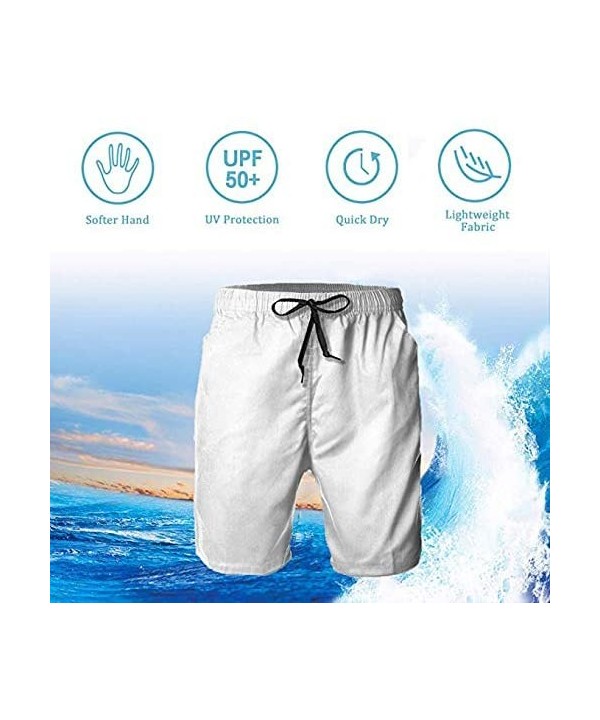 Men's Swim Trunks Ripped Sofa Cute Giraffe Surfing Beach Board Shorts Swimwear - White - CR18WEYO2RH $25.38-Board Shorts