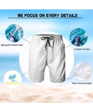 Men's Swim Trunks Ripped Sofa Cute Giraffe Surfing Beach Board Shorts Swimwear - White - CR18WEYO2RH $25.38-Board Shorts