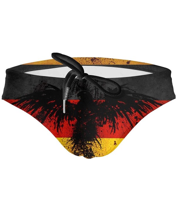 German Flag Bird Mens Swim Briefs Drawstring Bikini Sport Swimsuit - Black - C918U4M83Z3 $33.54-Briefs