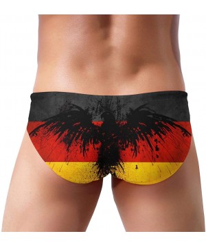 German Flag Bird Mens Swim Briefs Drawstring Bikini Sport Swimsuit - Black - C918U4M83Z3 $33.54-Briefs