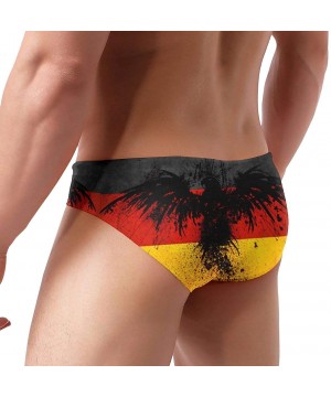 German Flag Bird Mens Swim Briefs Drawstring Bikini Sport Swimsuit - Black - C918U4M83Z3 $33.54-Briefs