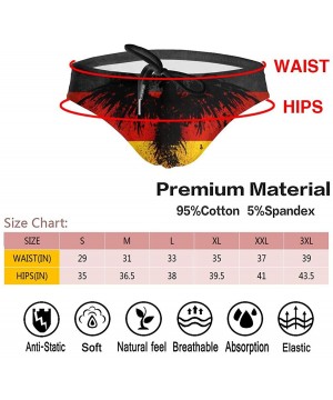 German Flag Bird Mens Swim Briefs Drawstring Bikini Sport Swimsuit - Black - C918U4M83Z3 $33.54-Briefs