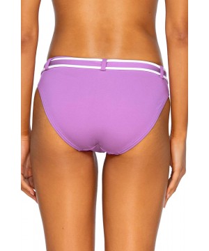 Women's Zuma Belted Hipster Bikini Bottom Swimsuit - Iris - CN193RYLALK $32.44-Tankinis