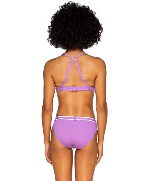 Women's Zuma Belted Hipster Bikini Bottom Swimsuit - Iris - CN193RYLALK $32.44-Tankinis