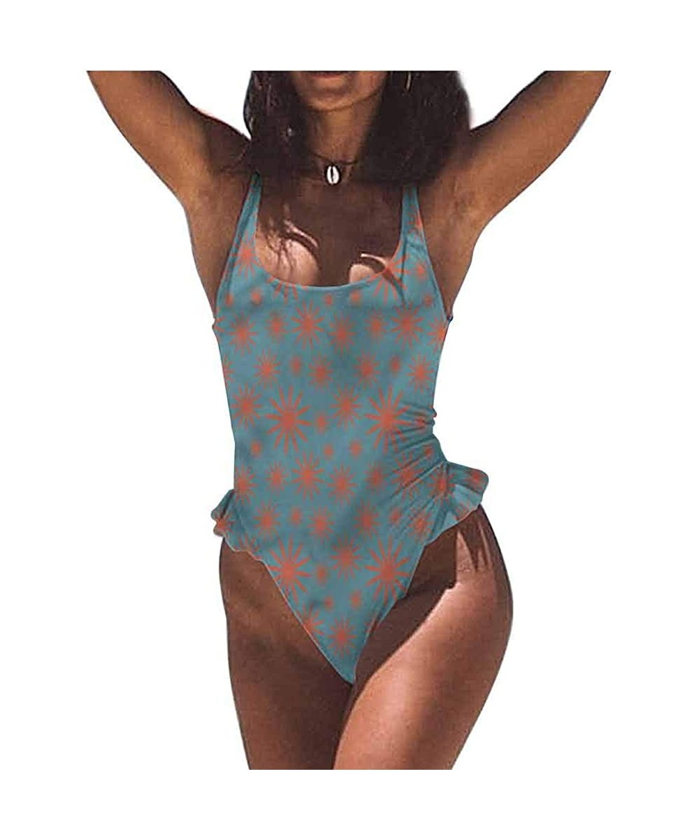 Swimsuits Floral- Vibrant Spring Season Blooms- Trendy- Sexy - Multi 13-one-piece Swimsuit - CW19E78U3OO $39.07-Bottoms