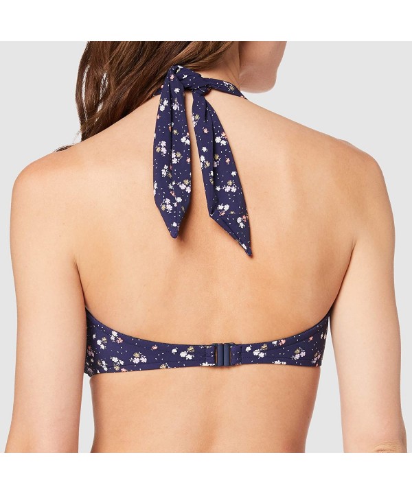 Women's Bandeau Bikini Top Swimsuit - Remix Indigo - C618MH88L6O $34.08-Tops