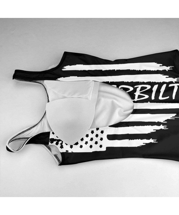 American Flag Peterbilt Women's V Neck Sexy High Cut Low Back Bikini Sets Beach Bathing Suit - White - CY199HWHWT0 $23.04-Sets