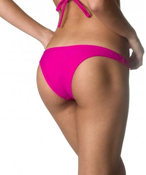 Coqueta Sweet Heart Brazilian Bikini Bottom Hipster Swimsuit BLUERAY - Fuchsia - CT129X9I7Z5 $19.67-Bottoms