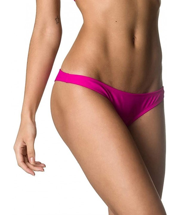 Coqueta Sweet Heart Brazilian Bikini Bottom Hipster Swimsuit BLUERAY - Fuchsia - CT129X9I7Z5 $19.67-Bottoms