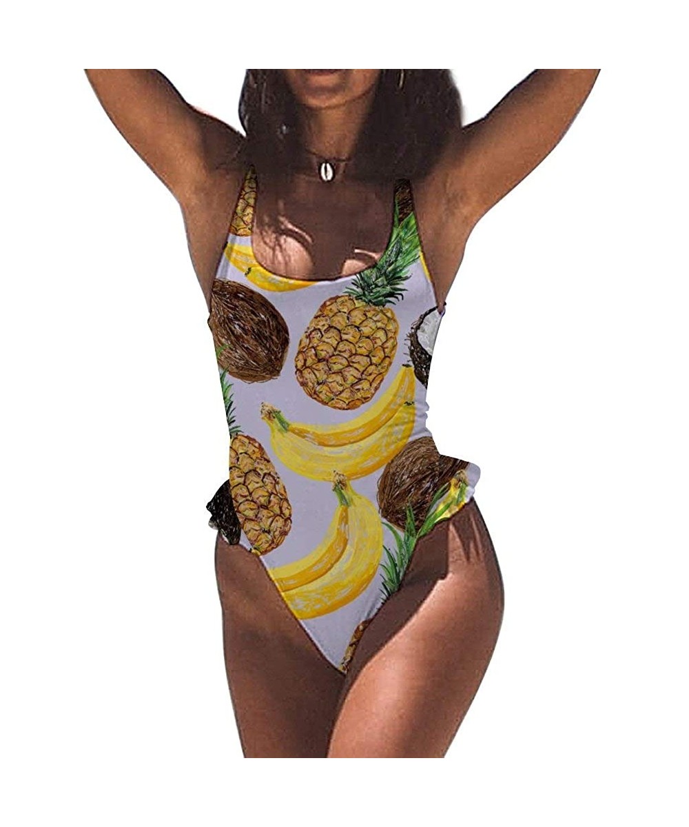 Coconut Lovely One-Piece Swimming Halter Swimsuit Waisted Light-Support Bottom&Bra for Ladies - Style1-3 - C519DI2OL7I $32.43...