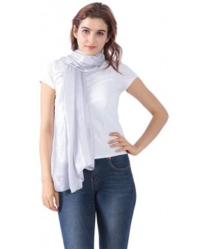 Womens Scarf Shawl Fashion Lightweight Soft Large Swim Cover up Thin Scarf Head Wrap - 00 Silver - CF18I8DZDL7 $12.22-Cover-Ups