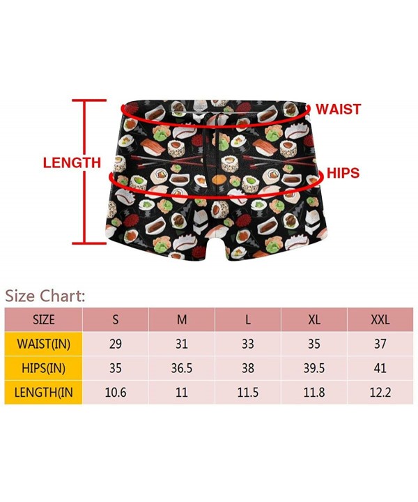 Men's Low Rise Swim Briefs Bulge Swim Trunks - Japanese Sushi Black - CH19C5KLGMX $19.79-Briefs