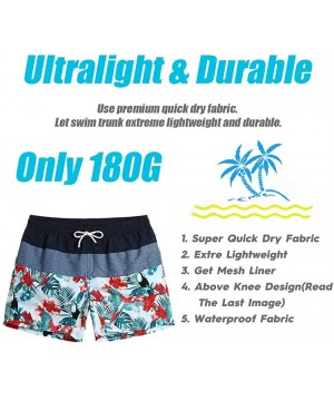 7" Swim Shorts Mens Quick Dry Swim Trunks with Mesh Lining Teen Funny Print Swimwear Swimsuit - Summer Parrot - C818NN6I55X $...