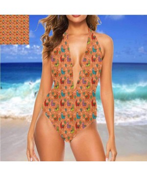 Backless Thong Bikini Colored Travel Suitcase Fits All Different Body Types - Multi 23 - C919CA408E2 $45.51-Cover-Ups