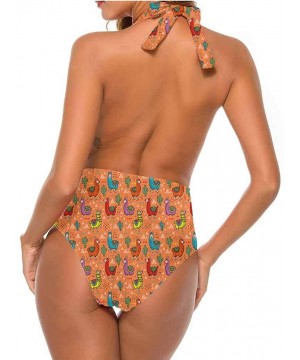 Backless Thong Bikini Colored Travel Suitcase Fits All Different Body Types - Multi 23 - C919CA408E2 $45.51-Cover-Ups